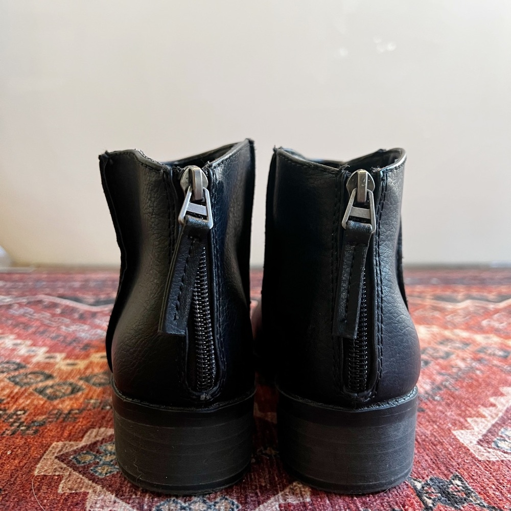 Black Booties Zip Back - image 3